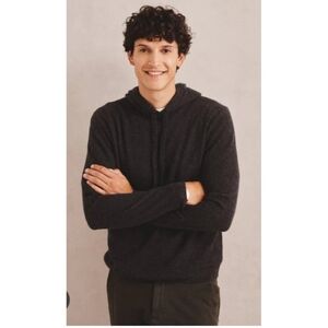 Naadam Sweater M Recycled Cashmere Hoodie Dark Gray Casual